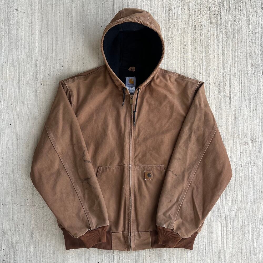 Carhartt J160 BRN brown hooded work wear jacket